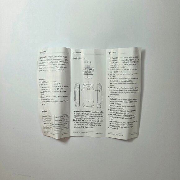 NWT -- Zoweetek Original Voice Amplifier (Model ZW-Z258) Portable PA System - Picture 13 of 14